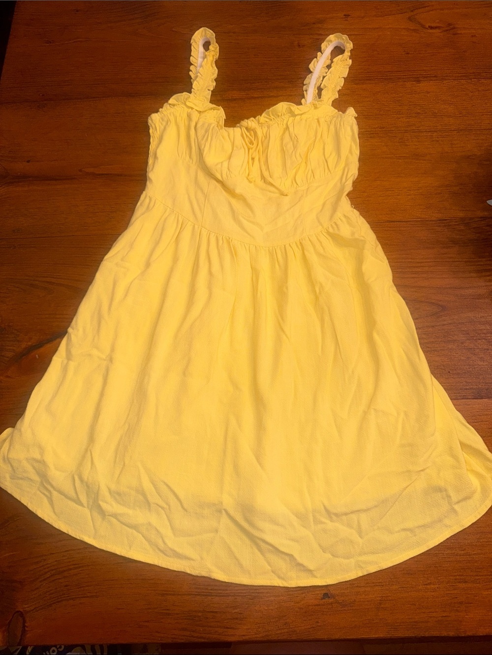 Sienna Sky Yellow Ruffle Strap Sundress